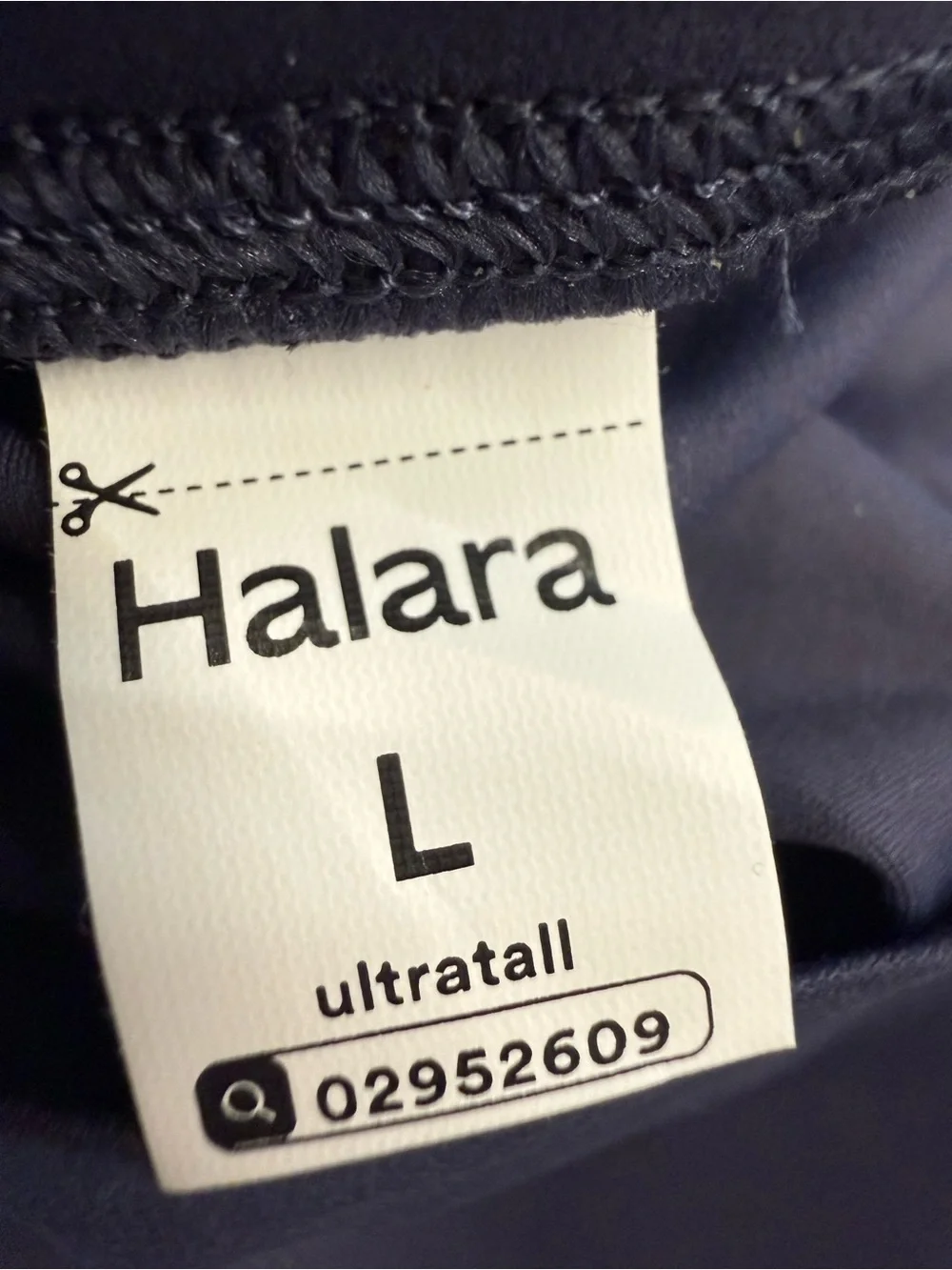 NWOT Halara UltraSculpt Navy Scrunch Butt Flare Yoga Leggings, Size L UltraTall